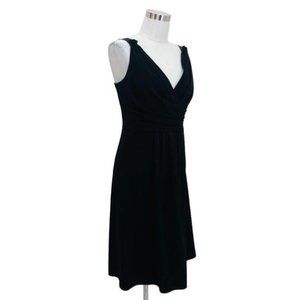 Elie Tahari black sleeveless A line formal dress triacetate